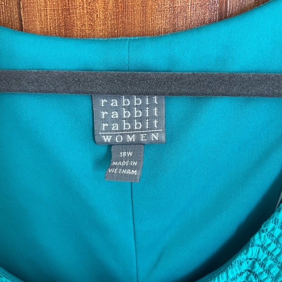 Rabbit Rabbit Rabbit Teal Women's Dress - Picture 4 of 4